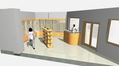 3D-визуализация аптечного интерьера 3D-визуализация аптечного интерьера